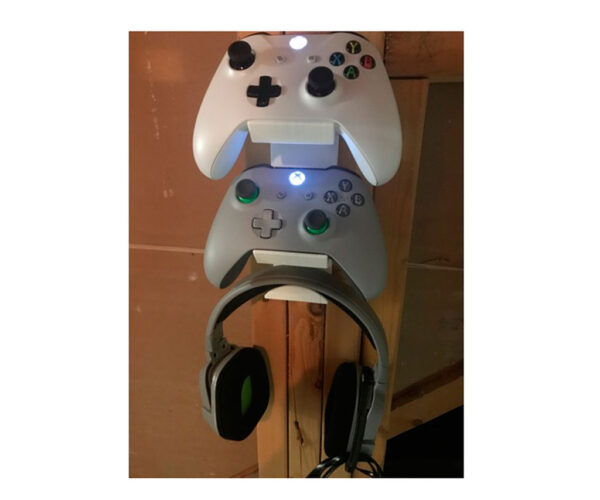 Soporte Xbox One Muro Para 2 Controles Y Audifono 3d Pla - Imagen 4