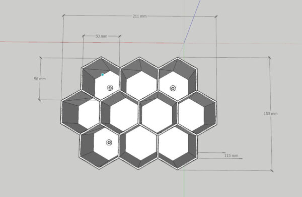 Organizador De Cables 10 Posiciones Mesa O Muro 3d Pla - Imagen 3