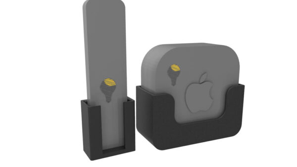 Kit Soportes De Muro Compatible Con Apple Tv Y Control 3d - Imagen 2