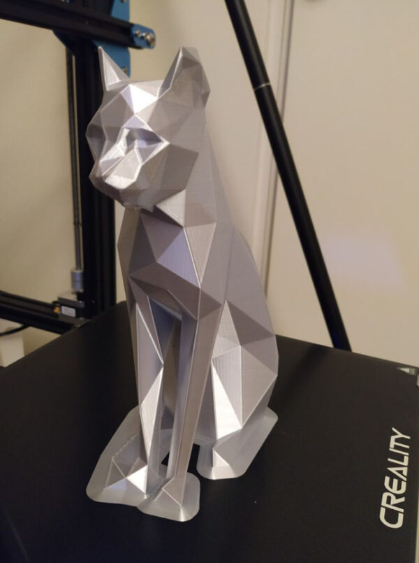 Escultura Decorativa Gato Sentado 3d Pla Grande - Imagen 3