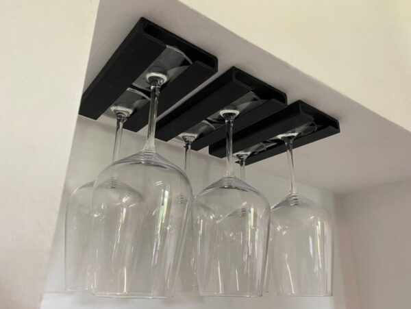 Estante De Plástico Copas De Vino  Debajo Del Gabinete 3D - Imagen 2