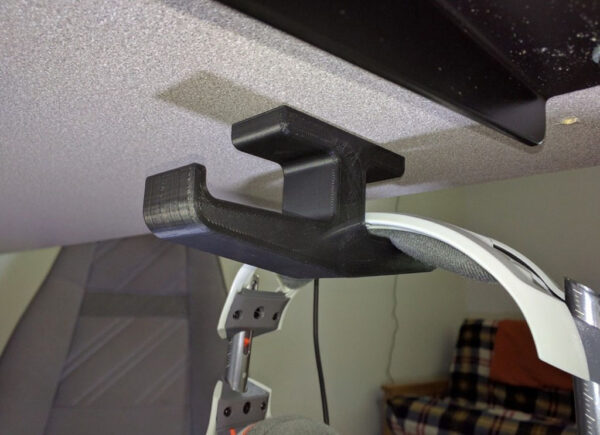Soporte De Audifonos Debajo Escritorio Doble 3d Pla - Imagen 3