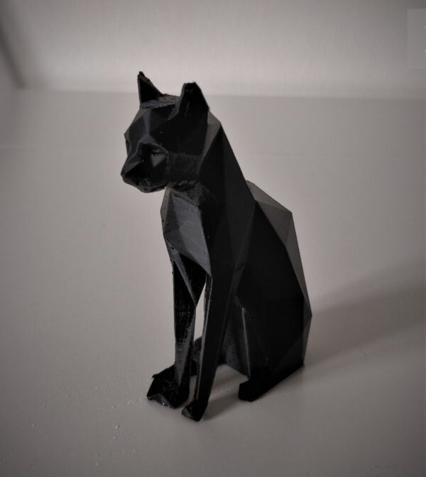 Escultura Decorativa Gato Sentado 3d Pla Grande - Imagen 2