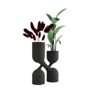 Macetero Elegante Doble Decorativo Moderno 3d V1