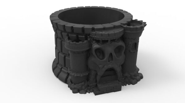 Macetero Castillo Calavera Impreso 3d