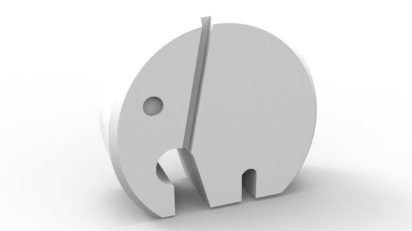 Escultura Decorativa Elefante Danes Moderno 3d Pla - Imagen 3