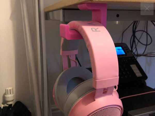 Soporte De Audifonos Debajo Escritorio 3d Pla - Imagen 2