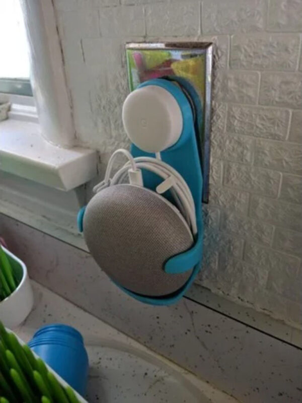 Soporte Muro Tomacorriente Google Home Mini Slim Pla_ 3d - Imagen 2