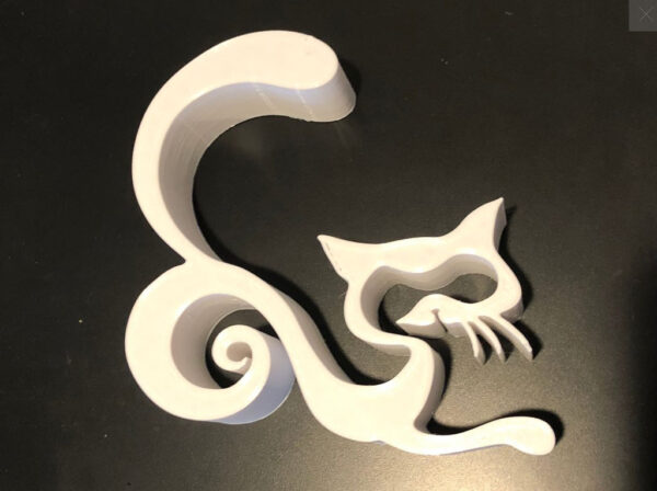 Escultura Decorativa Gato Amor Impreso 3d Pla - Imagen 2