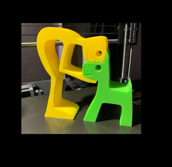 Escultura Decorativa Amor Humano Perro 3d Pla - Imagen 2