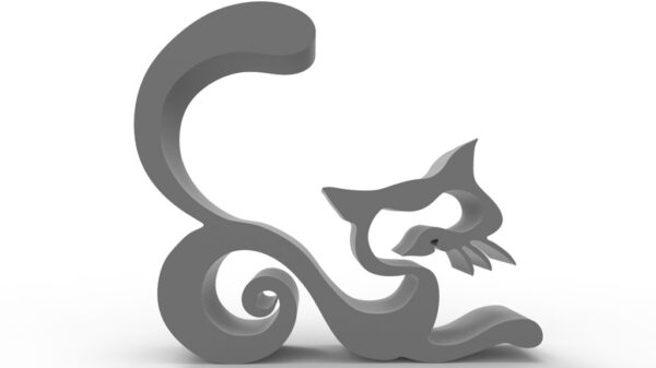 Escultura Decorativa Gato Amor Impreso 3d Pla - Imagen 5