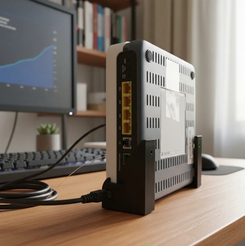 Base Router Pared Soporte Muro Pared Router Askey Rtf3505vw Movistar 3d Pla | Creative3D