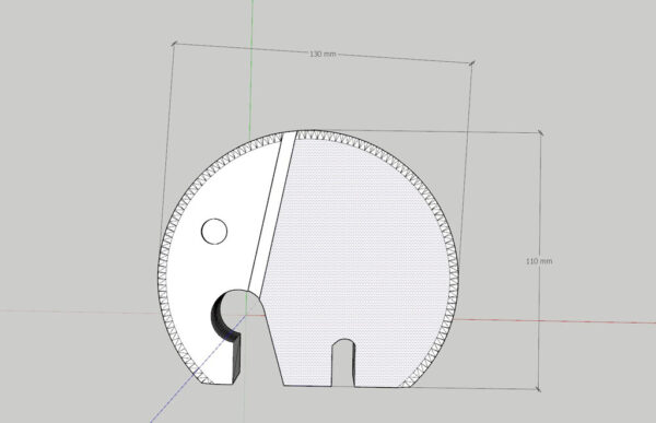 Escultura Decorativa Elefante Danes Moderno 3d Pla - Imagen 4