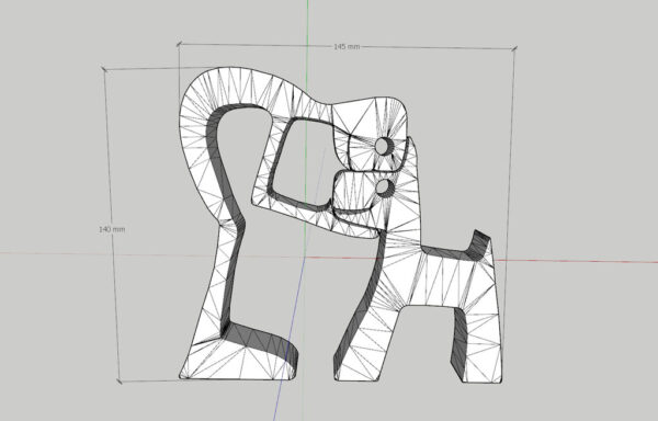 Escultura Decorativa Amor Humano Perro 3d Pla - Imagen 4