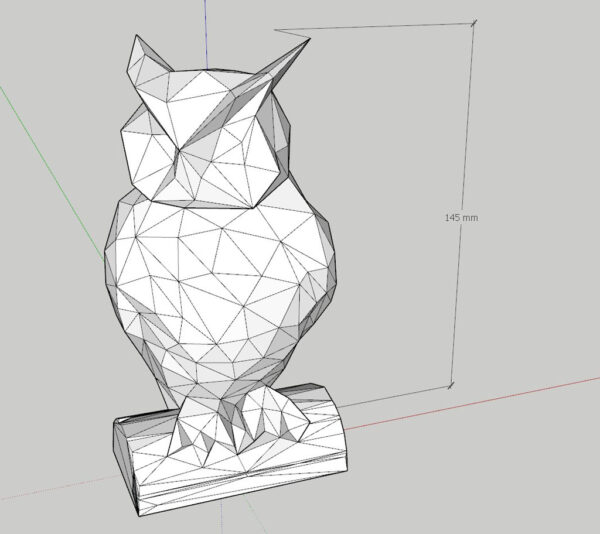 Escultura Decorativa Buho Moderno 3d Pla - Imagen 4