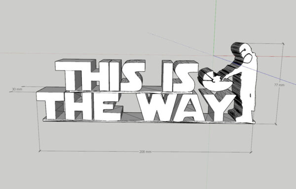 Letras Decorativas This Is The Way Mandalorian Impreso 3d - Imagen 3