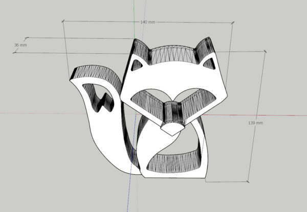 Arte Zorro Fox Decorativo Mesa O Muro 3d Pla - Imagen 3