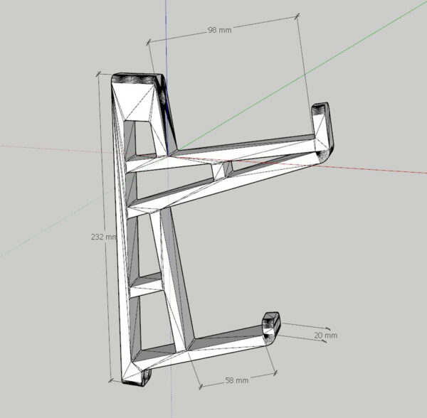 Soporte De Muro Para Ski Y Bastones 3d Pla - Imagen 5