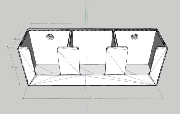 Soporte Pared Muro Triple Control Remoto Impreso 3d Pla Hexa - Imagen 2