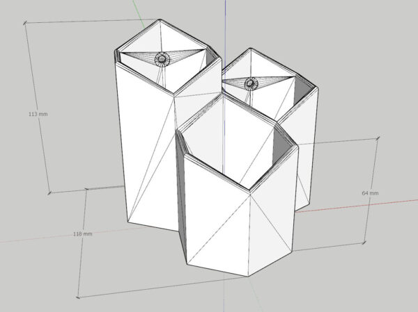 Soporte Pared Muro Triple Control Remoto Impreso 3d Pla_hexa - Imagen 2