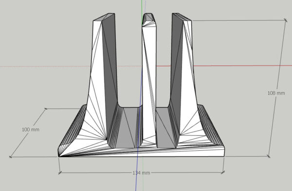 Soporte Vertical Doble Para Macbook Pro Air 3d Pla - Imagen 2