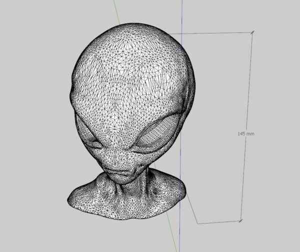 Escultura Decorativa Alien Extraterrestre 3d Pla - Imagen 5