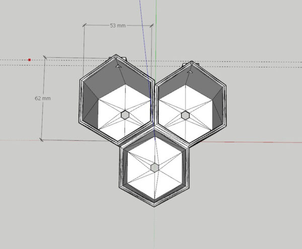 Soporte Pared Muro Triple Control Remoto Impreso 3d Pla_hexa - Imagen 3
