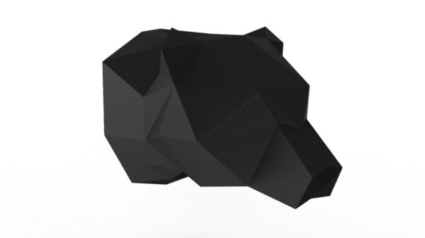 Escultura Decorativa Cabeza De Oso Muro Pared 3d Pla
