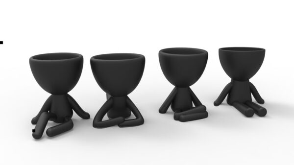 Maceteros Robert Plant 4 Unid Impresos 3d Pla
