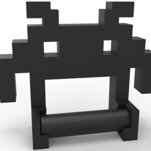 Porta Rollo Papel Higiénico Space Invaders Impreso 3d Pla