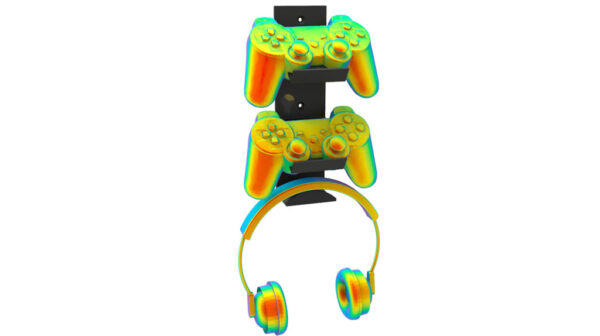 Soporte Muro Ps4 Doble Control Mando Un Audifono 3d