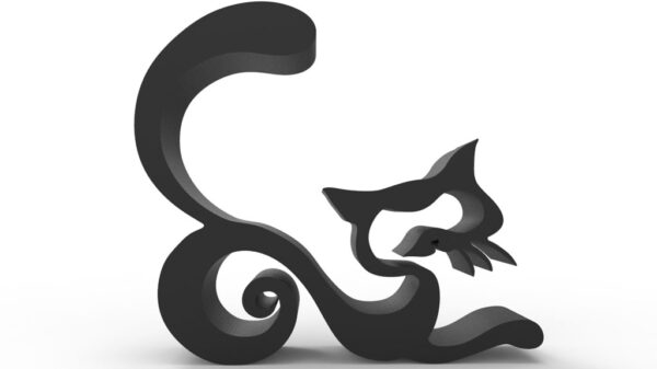 Escultura Decorativa Gato Amor Impreso 3d Pla - Imagen 7