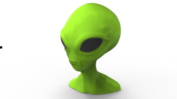 Escultura Decorativa Alien Extraterrestre 3d Pla