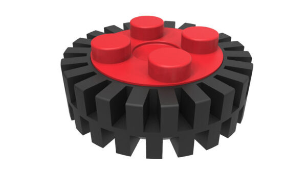 Caja Organizadora Rueda Con Tapa Simil Lego 3d Pla