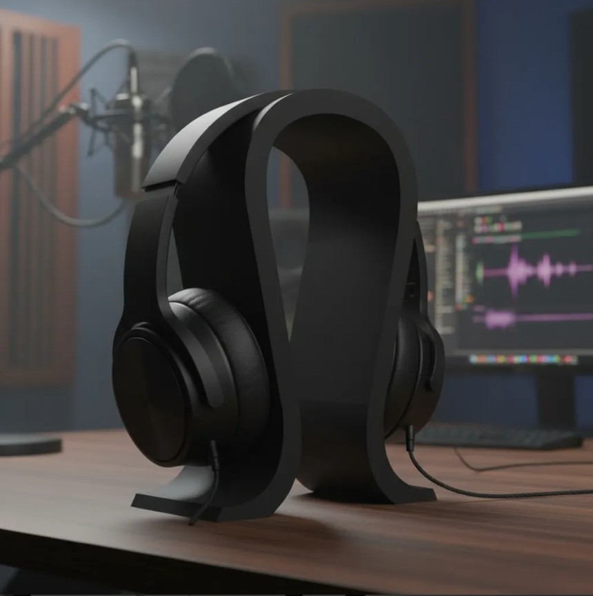 Soporte Mesa Audifonos U HeadDock One Impreso 3d Pla - Imagen 3