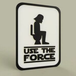 Señaletica Graciosa Baño Star Wars Darth Vader Impreso 3d