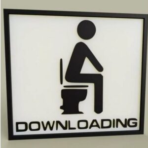 Señaletica Para Baño Graciosa Downloading Impreso 3d