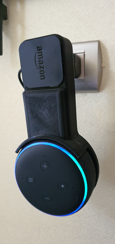 Soporte Pared Muro Amazon Alexa Echo Dot 3 Toma corriente 3d - Imagen 2
