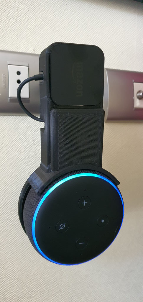 Soporte Pared Muro Amazon Alexa Echo Dot 3 Toma corriente 3d - Imagen 3