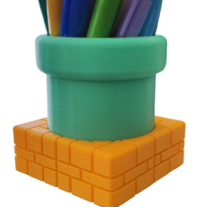 Porta Lapiz - Mini Macetero Mario 3d Pla