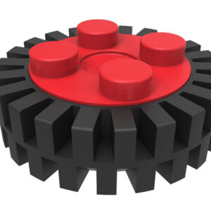 Caja Organizadora Rueda Con Tapa Simil Lego 3d Pla