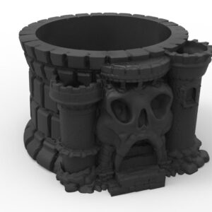 Macetero Castillo Calavera Impreso 3d