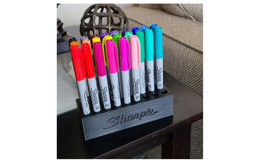 Porta Lapiz Sharpie Rectangular 27 Colores Impreso 3d Pla - Imagen 2