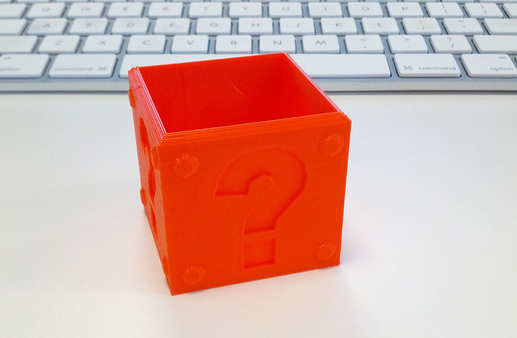 Macetero Cuadrado Signo Interrogacion 3d Pla - Imagen 2