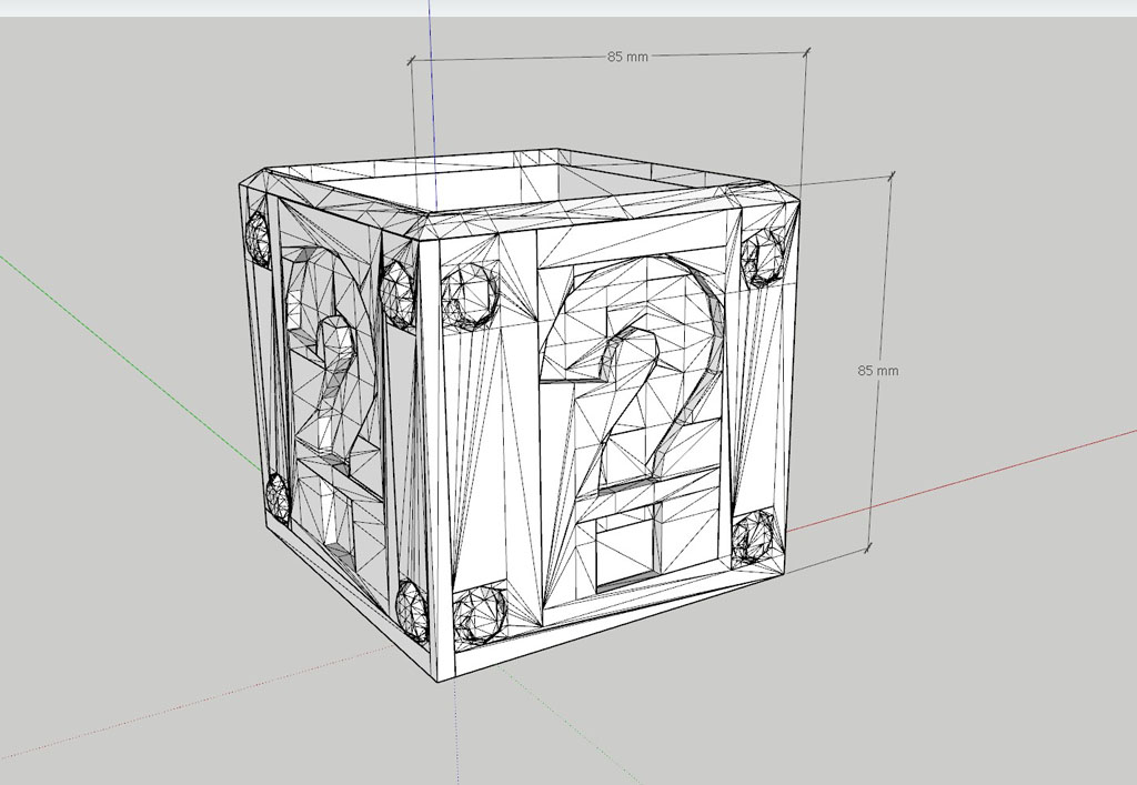 Macetero Cuadrado Signo Interrogacion 3d Pla - Imagen 3