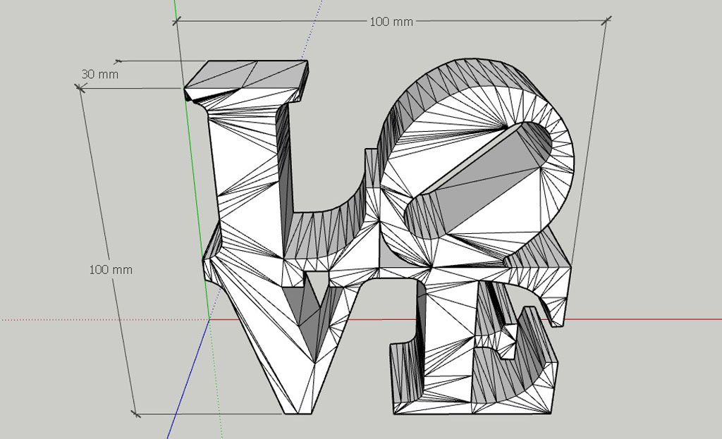 Escultura Decorativa Amor Love Impreso 3d Pla - Imagen 2