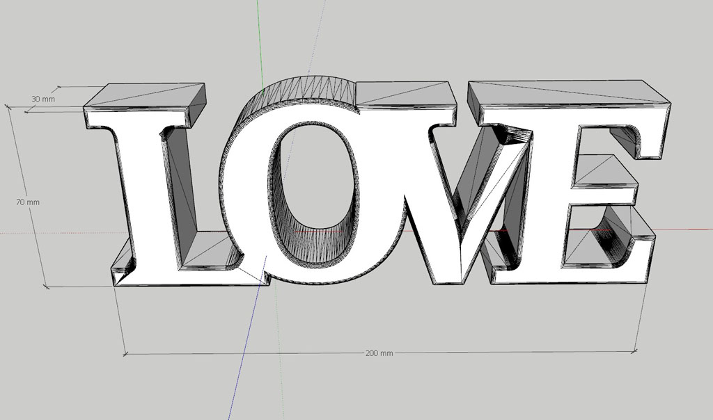 Escultura Decorativa Amor Love Impreso 3d Pla V2 - Imagen 3