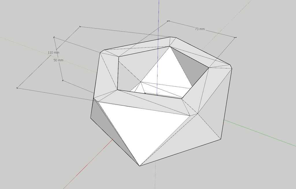 Macetero Pentagono Para Suculenta Impreso 3d - Imagen 3
