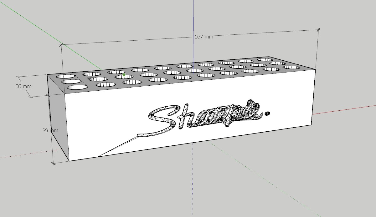 Porta Lapiz Sharpie Rectangular 30 Colores Impreso 3d Pla - Imagen 2