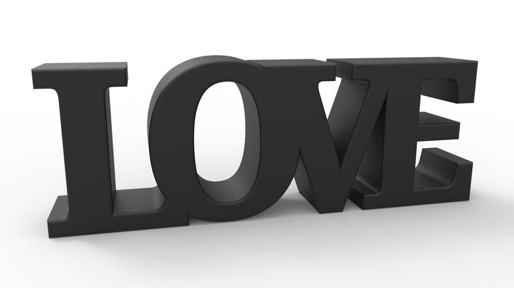 Escultura Decorativa Amor Love Impreso 3d Pla V2